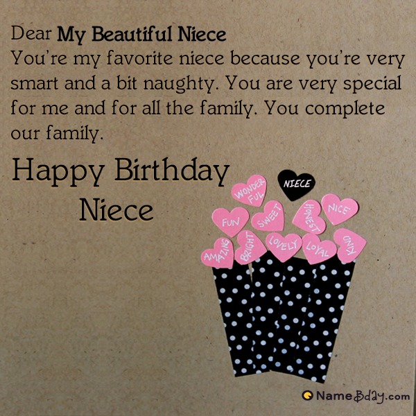 Happy Birthday My Beautiful Niece Images Of Cakes Cards Wishes